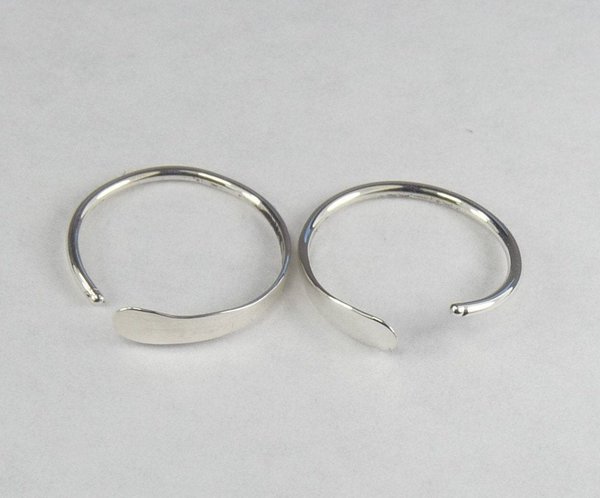 Sleeper Earrings, Small Hoops,Sterling silver Earrings, 20 gauge wire