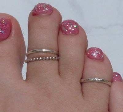 Toe Ring-Sterling Silver Toe ring- Smooth or hammered Toe Ring-Body Jewelry